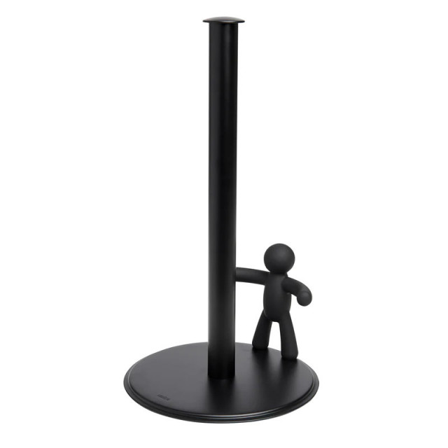 Suport servetele de bucatarie negru din plastic Buddy Umbra