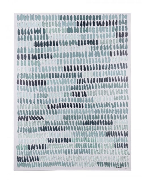 Tablou albastru din fibre naturale 90x120 cm Naska Art Bizzotto