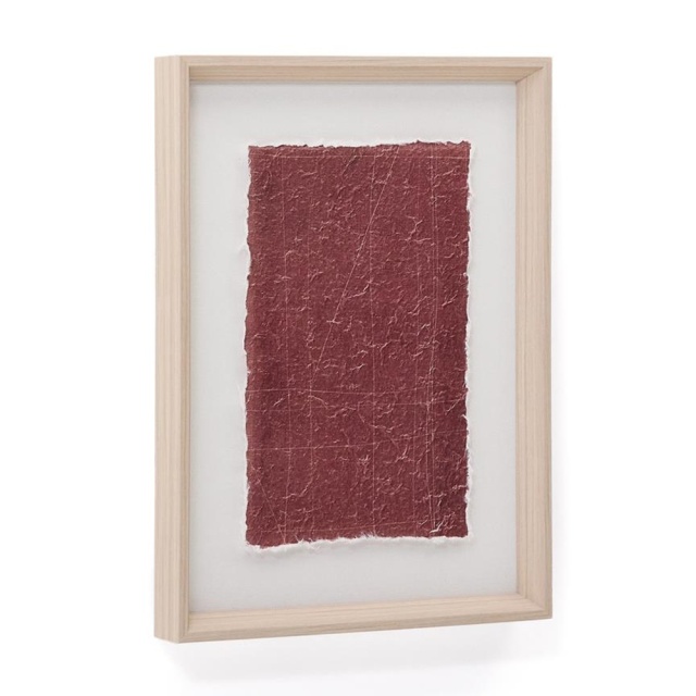Tablou maro din fibre naturale 30x40 cm Durkan Kave Home