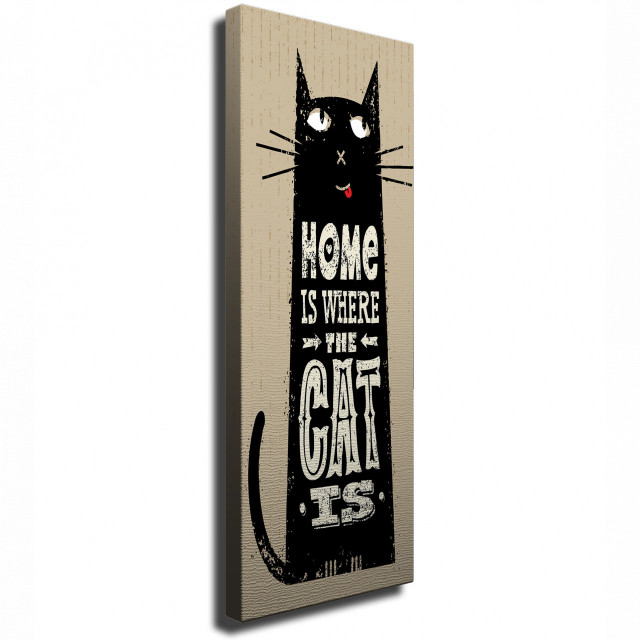 Tablou multicolor din bumbac 30x80 cm Cat The Home Collection