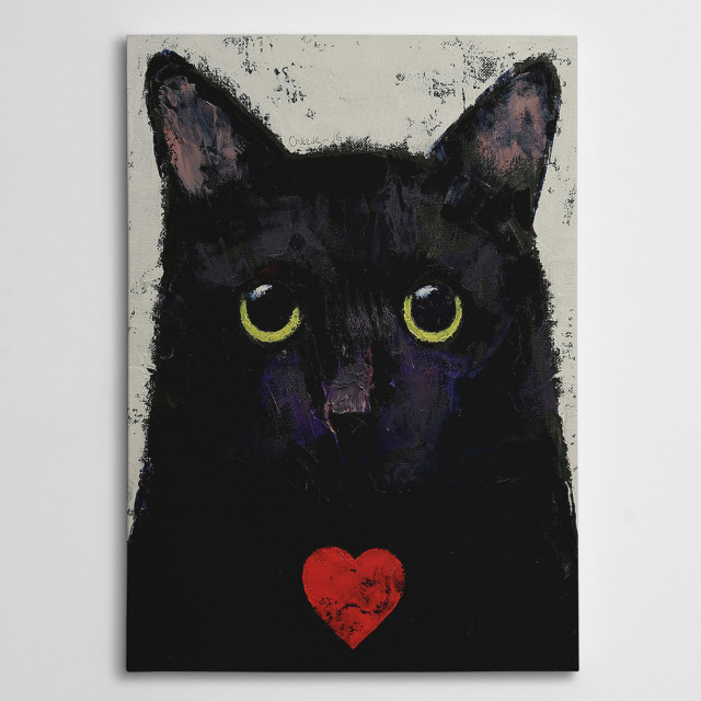 Tablou multicolor din bumbac 50x70 cm Black Cat The Home Collection