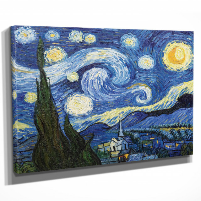 Tablou multicolor din fibre naturale 30x40 cm Starry Night The Home Collection