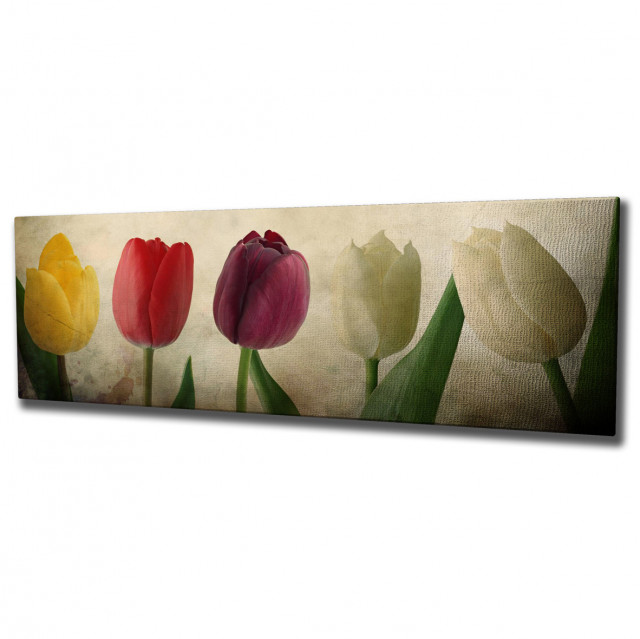 Tablou multicolor din fibre naturale 30x80 cm Tulips The Home Collection
