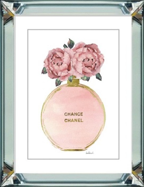 Tablou multicolor din sticla 50x60 cm Perfume C Pink Ter Halle