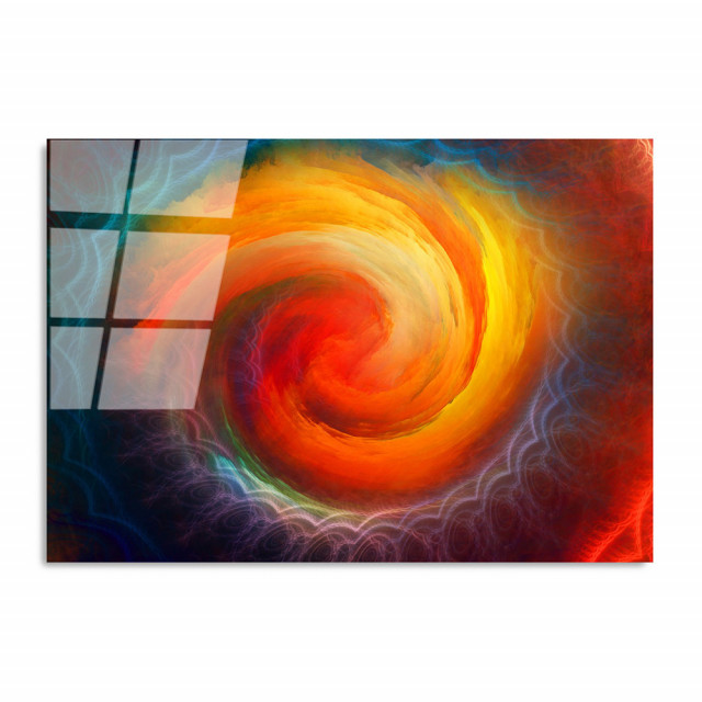 Tablou multicolor din sticla 50x70 cm Galaxy The Home Collection