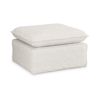 Taburet dreptunghiular crem din textil 65x72 cm Nomad Boucle HKliving