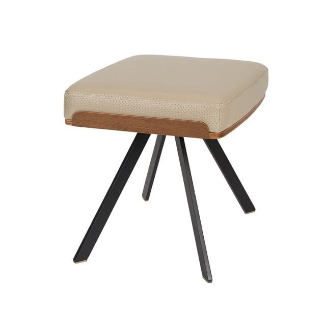 Taburet pentru picioare crem din metal 39x49 cm Frie Zuiver