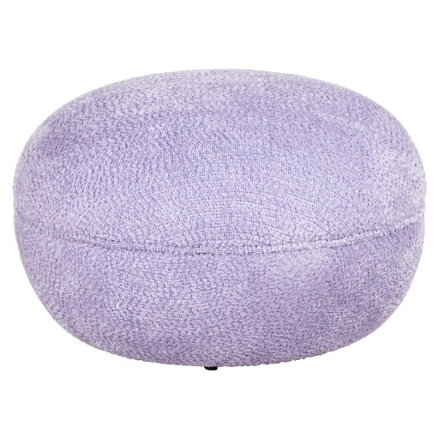 Taburet rotund mov lavanda din textil 65 cm Jace Richmond Interiors