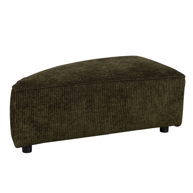 Taburet verde padure din textil 60x100 cm Hunter Left Zuiver