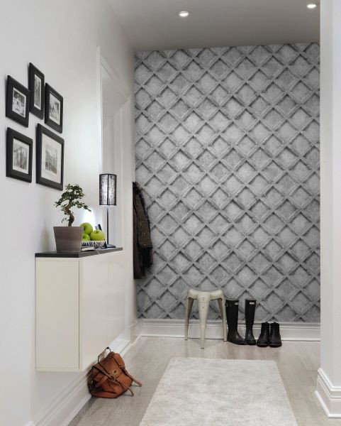 Tapet din hartie Concrete Trellis Grey Rebel Walls