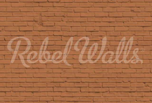 Tapet maro din hartie cu fibre de nailon Wall of Bricks Rebel Walls