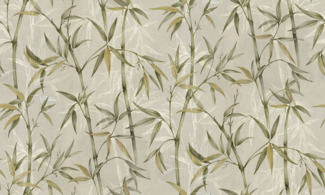 Tapet verde din hartie cu fibre de nailon Bamboo Rebel Walls