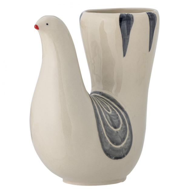 Vaza alba din ceramica 19 cm Trudy Bloomingville