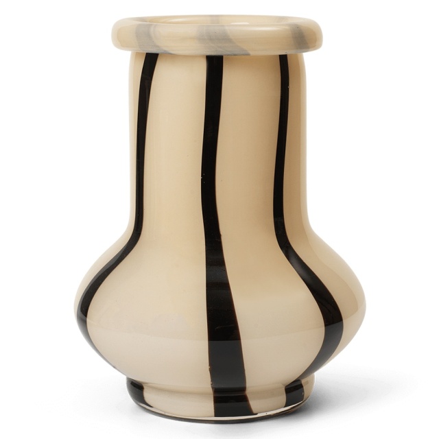 Vaza bej din sticla 24 cm Riban Ferm Living