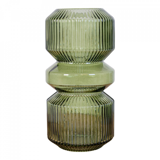 Vaza decorativa verde din sticla 25 cm Santos House Nordic