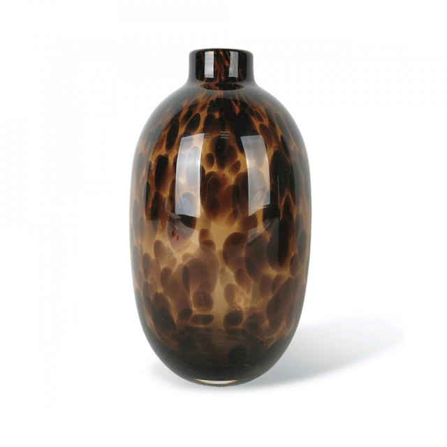 Vaza maro chihlimbar din sticla 20 cm Alan Leopard The Home Collection