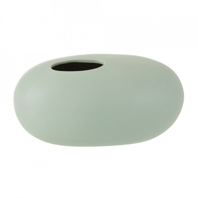 Vaza ovala verde din ceramica 13 cm Ollie J-Line