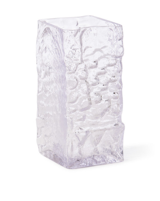 Vaza transparenta din sticla 34 cm Square Relief Pols Potten