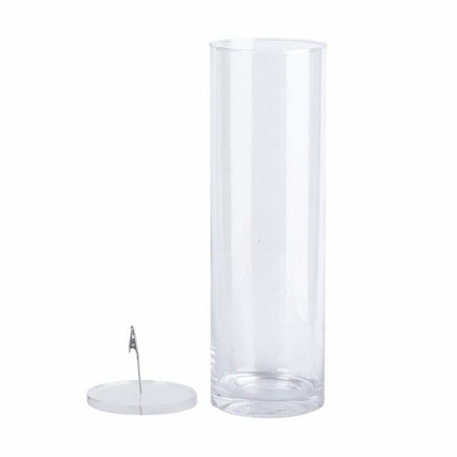 Vaza transparenta din sticla 40 cm Ramsa Esschert Design