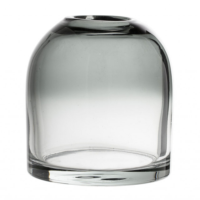 Vaza transparenta/gri din sticla 13 cm Magrethe Bloomingville