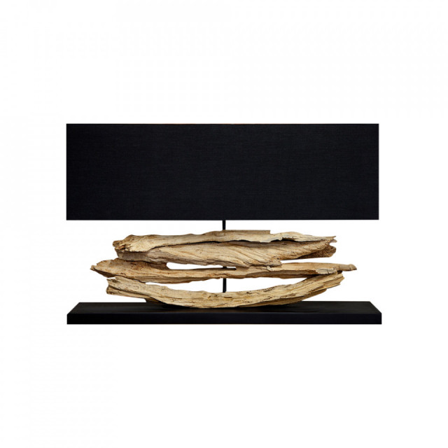 Veioza maro/neagra din lemn 55 cm Riverine The Home Collection