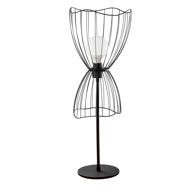 Veioza neagra din metal 56 cm Zeyno The Home Collection