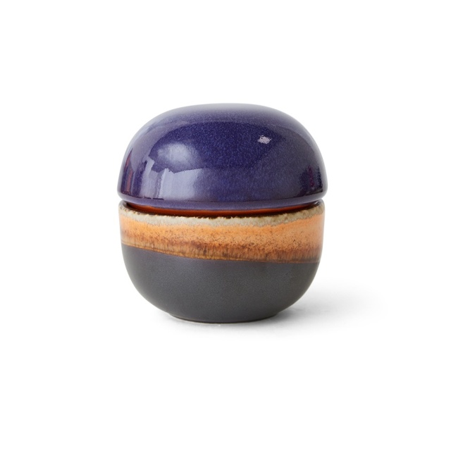Zaharnita albastra din ceramica 8x8 cm 70s HKliving