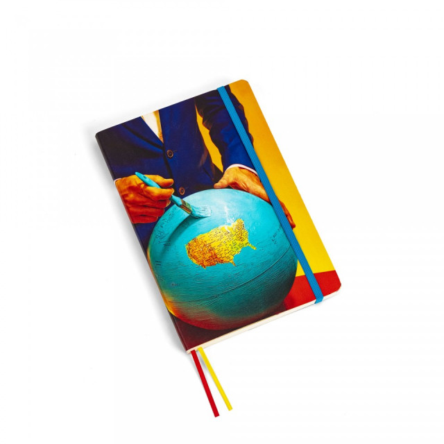 Agenda multicolora din hartie 14x21 cm Globe Toiletpaper Seletti