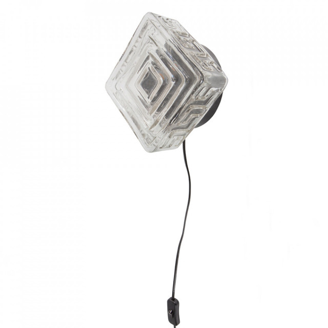 Aplica neagra din sticla si metal Piazza BePureHome