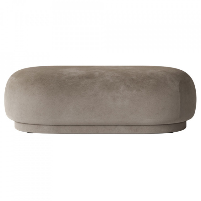 Bancheta bej din catifea 124 cm Rico Faded Ferm Living