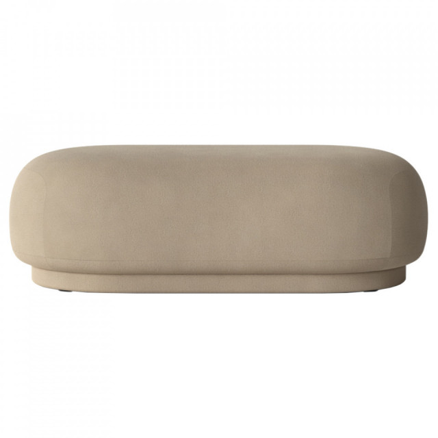 Bancheta bej nisipiu din textil 124 cm Rico Brushed Ferm Living