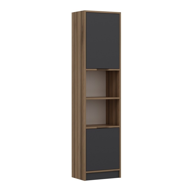 Biblioteca gri/maro 180 cm Elina The Home Collection