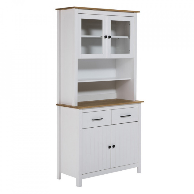 Bufet alb/maro din lemn 180 cm Miranda The Home Collection