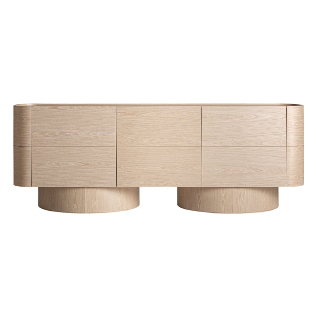 Bufet inferior maro din lemn 220 cm Prayssac Vical Home