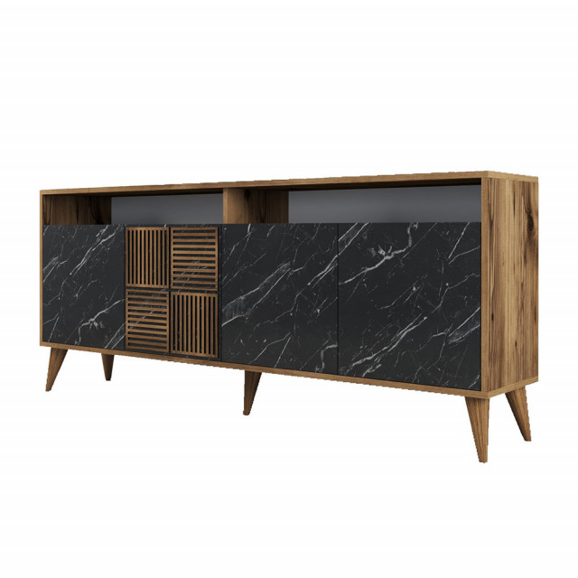 Bufet inferior maro/negru 180 cm Milan The Home Collection