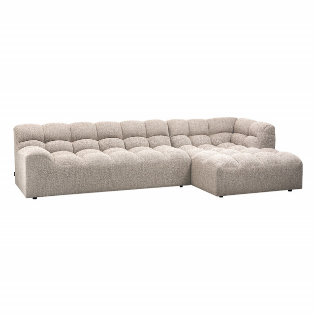 Canapea cu colt crem din poliester 324 cm Allure Right Woood