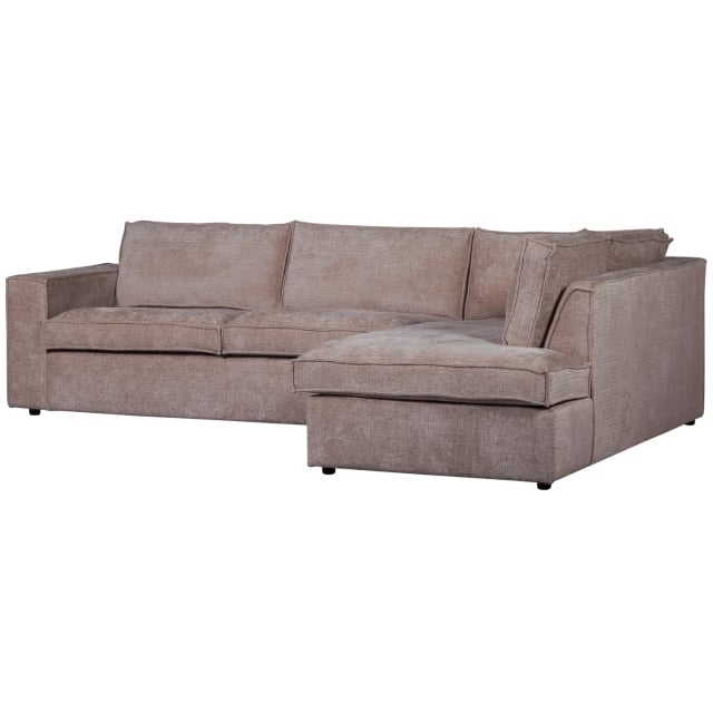 Canapea cu colt grej din textil 283 cm Hajo Chen Right Basiclabel