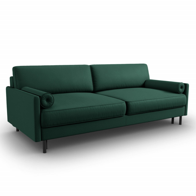 Canapea extensibila verde din textil pentru 3 persoane Scott Besolux