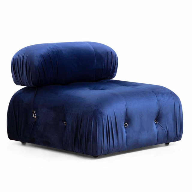 Canapea modulara albastra din textil pentru 1 persoana Bubble The Home Collection