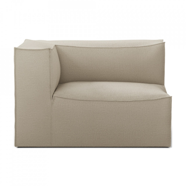Canapea modulara bej din textil 120 cm Catena Armrest Left Linen Ferm Living