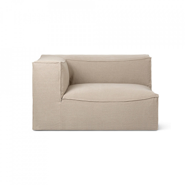 Canapea modulara bej din textil 138 cm Catena Left Ferm Living