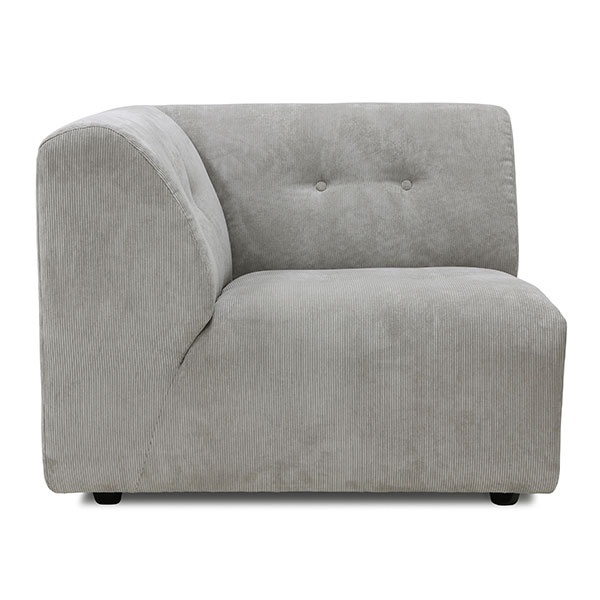 Canapea modulara crem din textil 94 cm Vint Corduroy HKliving