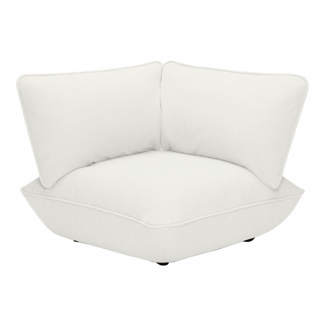Canapea modulara cu colt gri deschis din poliester si otel 108 cm Sumo Fatboy