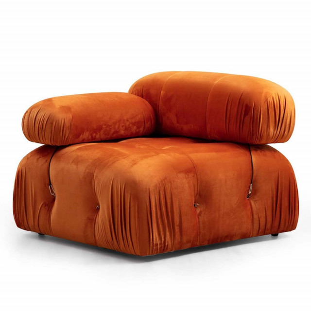 Canapea modulara portocalie din textil pentru 1 persoana Bubble 1L The Home Collection