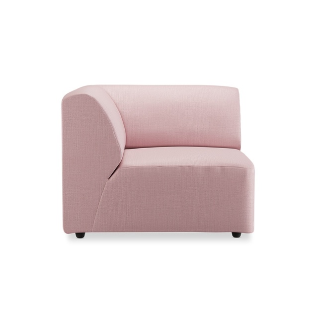 Canapea modulara roz din textil 94 cm Jax Wise Left HKliving