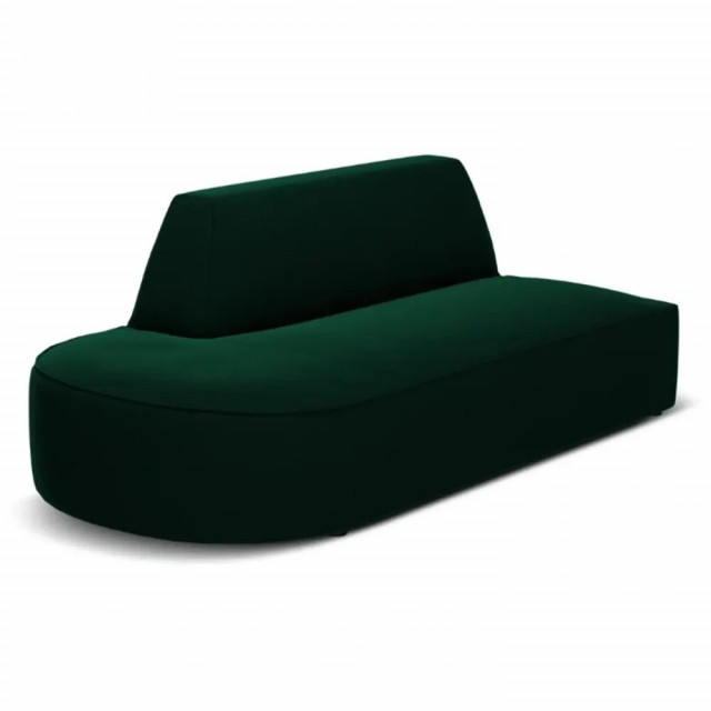 Canapea modulara verde din catifea pentru 2 persoane Ruby Right Besolux