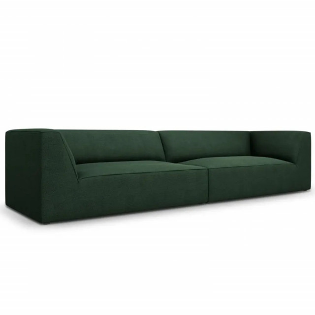 Canapea modulara verde din textil si lemn de pin pentru 4 persoane Ruby Besolux