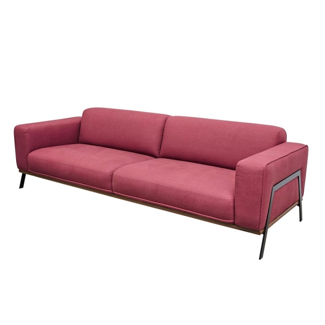Canapea roz din textil pentru 3 persoane Bee Versmissen