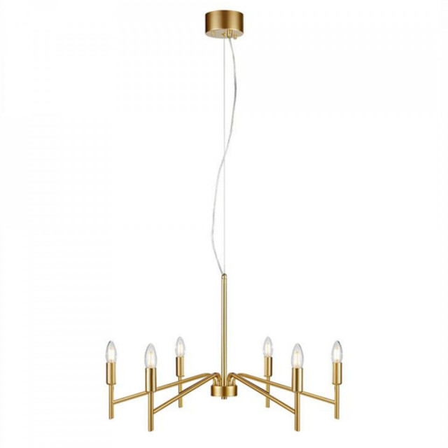 Candelabru auriu din metal cu 6 becuri Monarch Markslojd