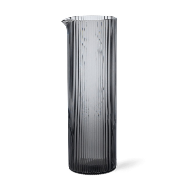 Carafa gri din sticla 1.12 L Ripple Frosted Ferm Living